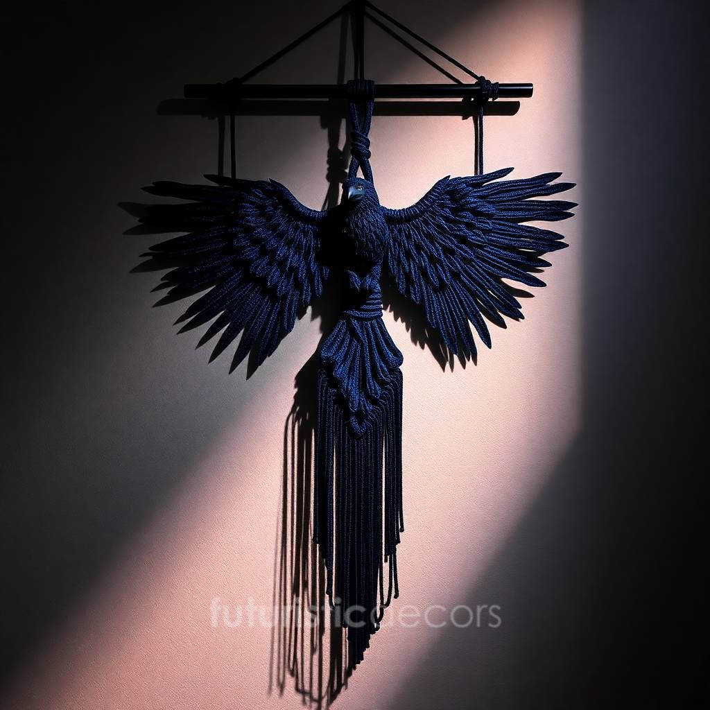 Raven Macrame Wall Hanging
