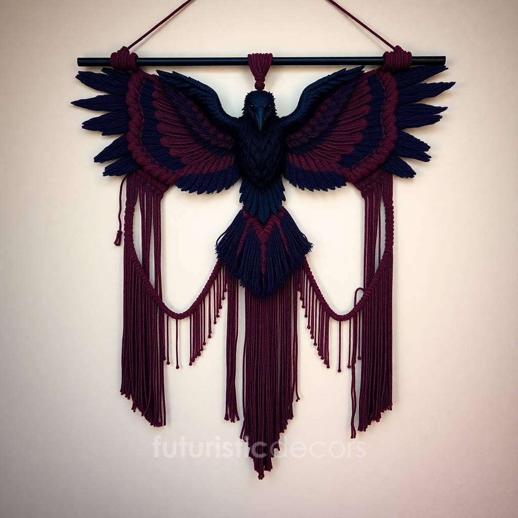 Raven Macrame Wall Hanging