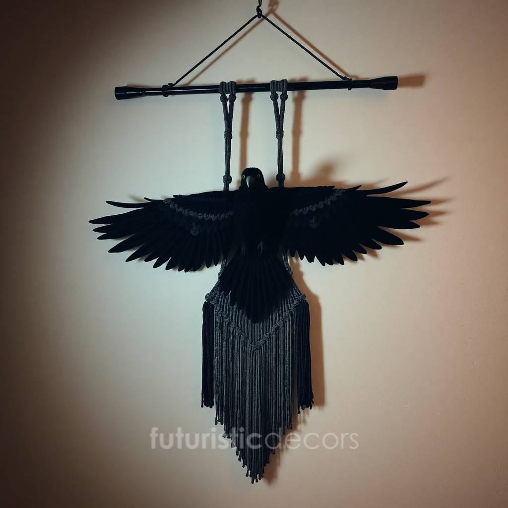 Raven Macrame Wall Hanging
