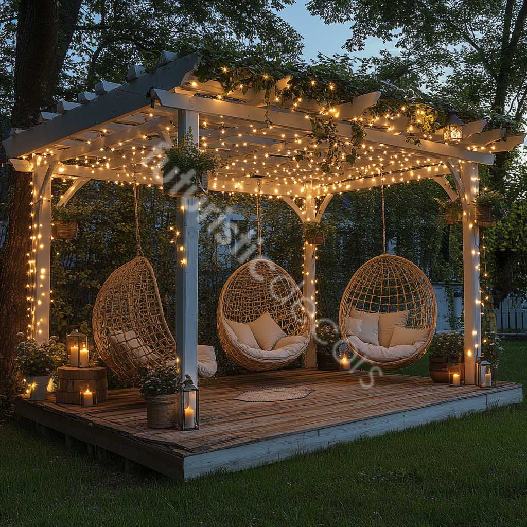 Pallet Garden Pergola Swing