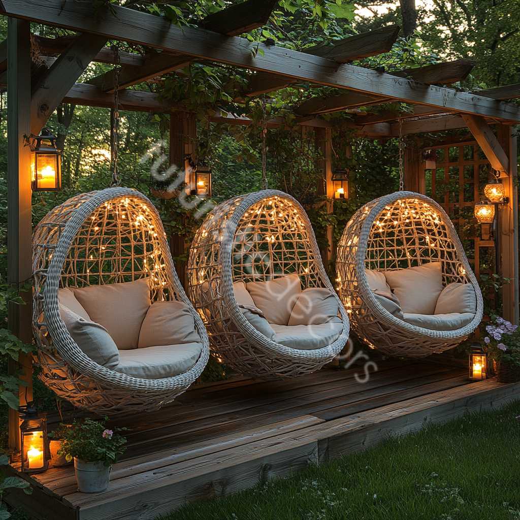 Pallet Garden Pergola Swing
