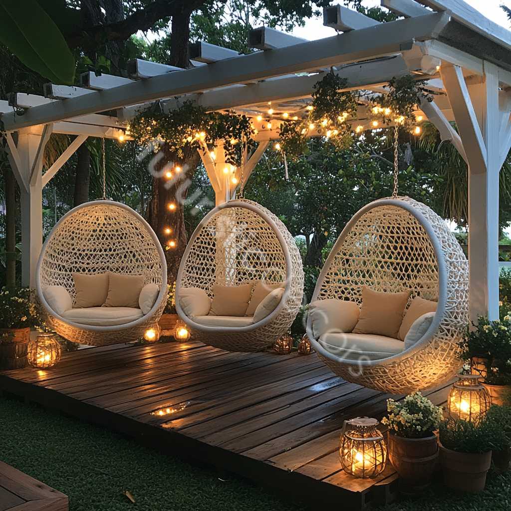 Pallet Garden Pergola Swing