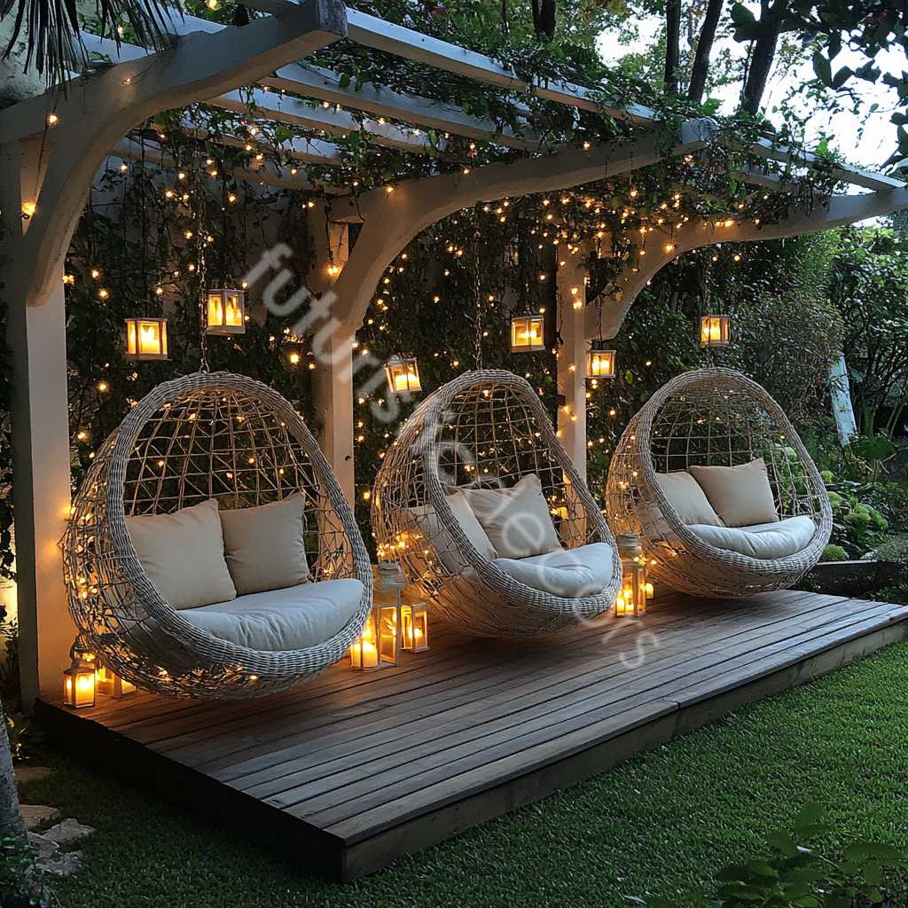 Pallet Garden Pergola Swing