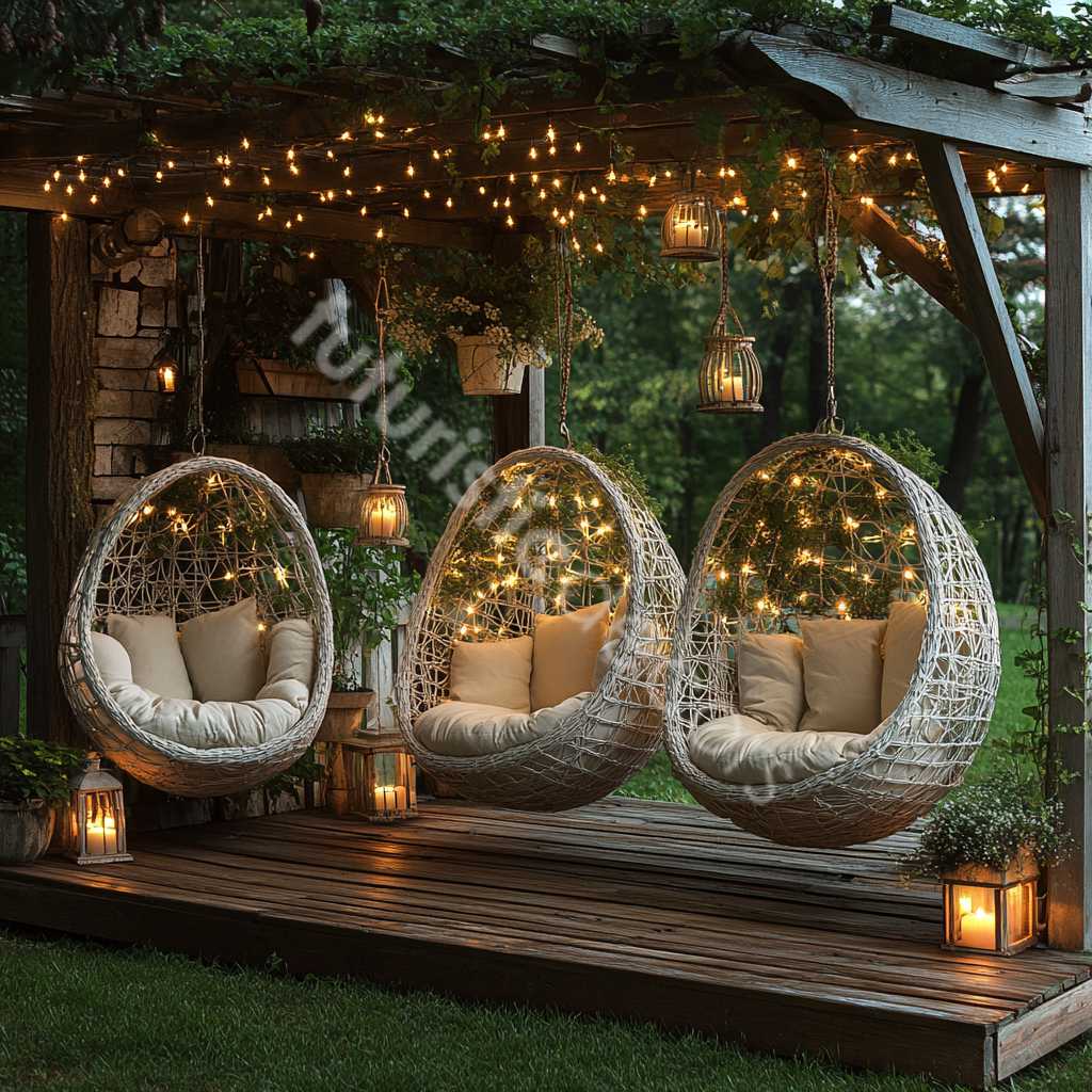 Pallet Garden Pergola Swing