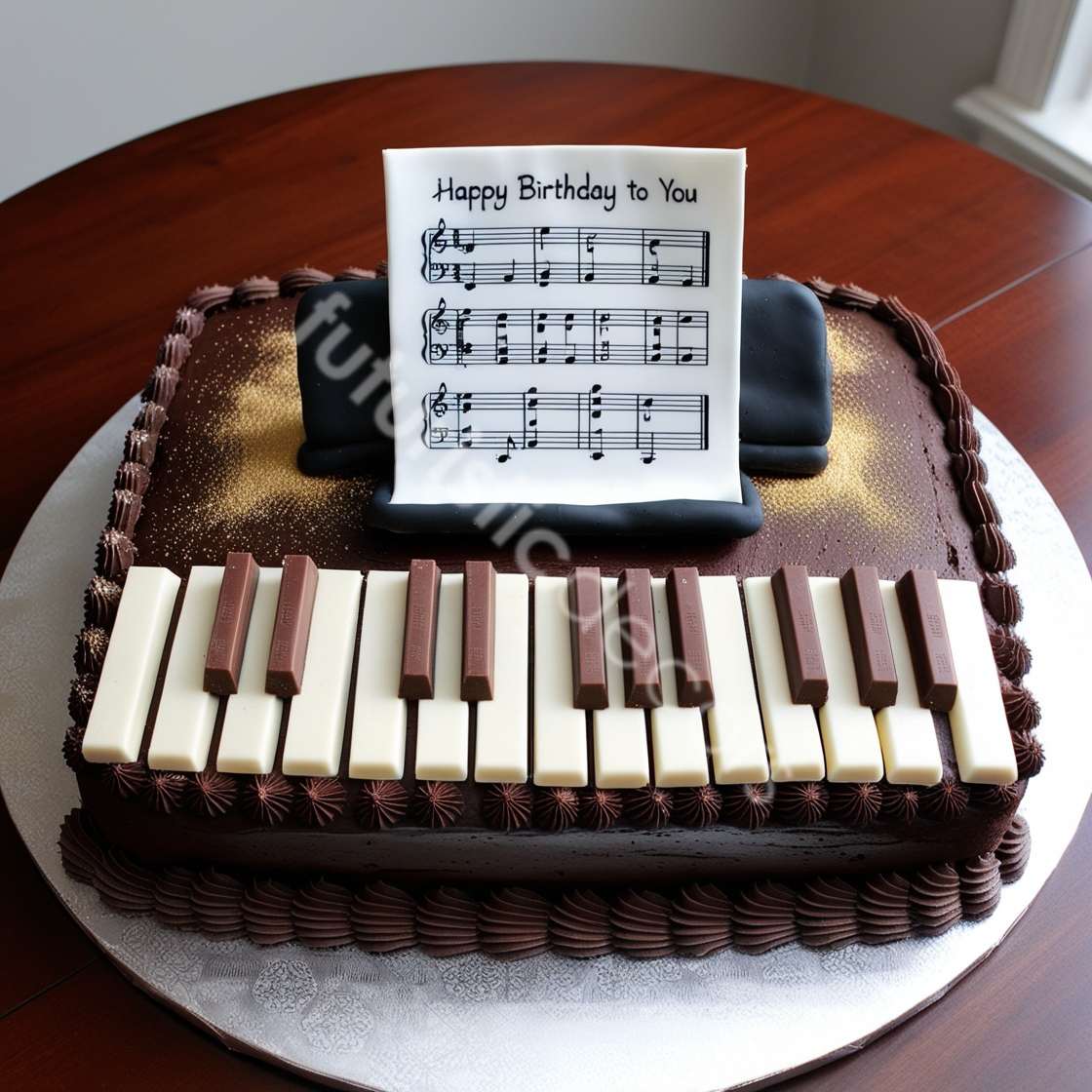 PIANO CAKE MADE WITH KIT KAT BARS