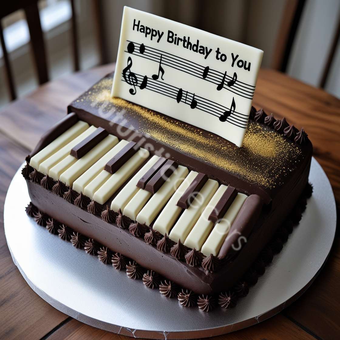 PIANO CAKE MADE WITH KIT KAT BARS