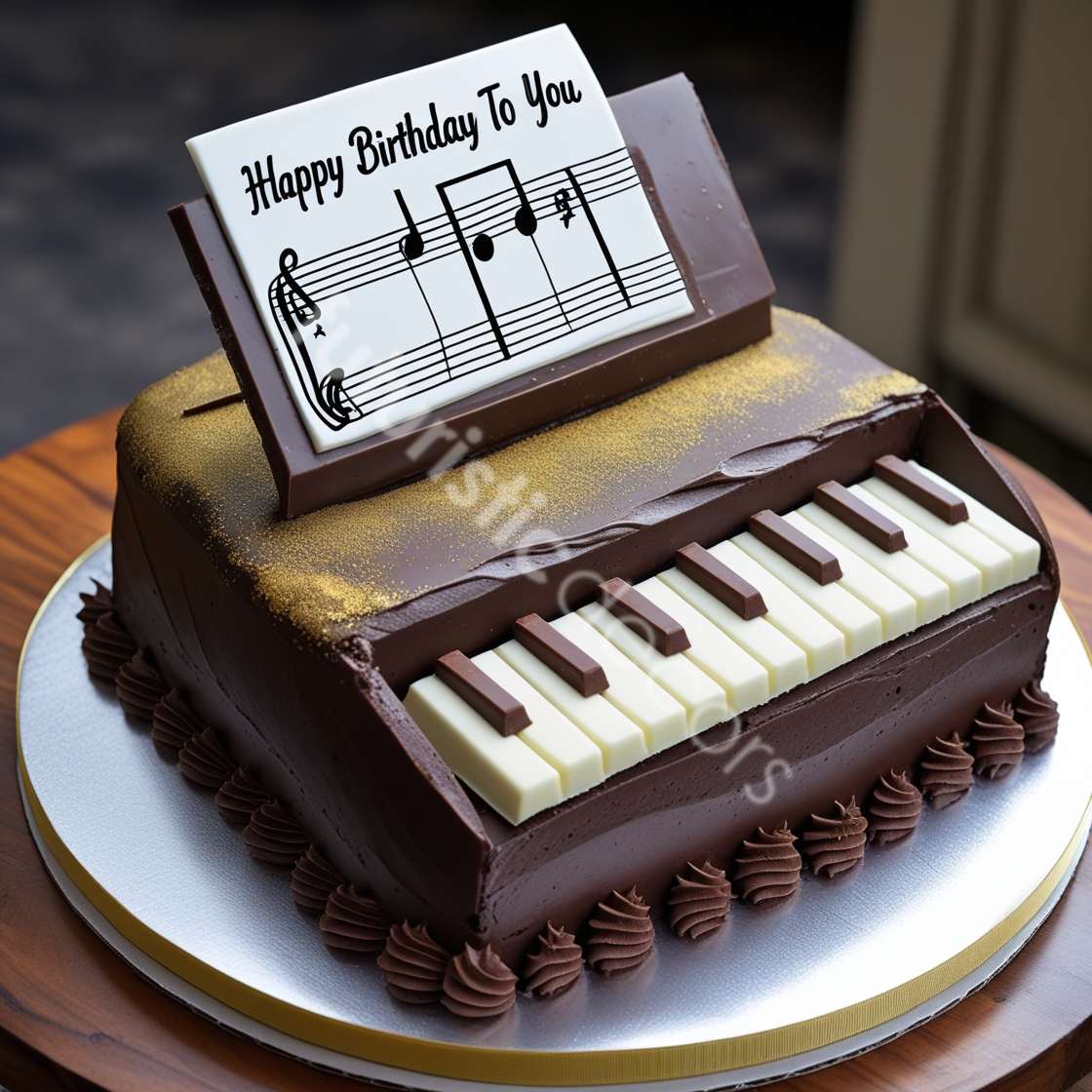 PIANO CAKE MADE WITH KIT KAT BARS