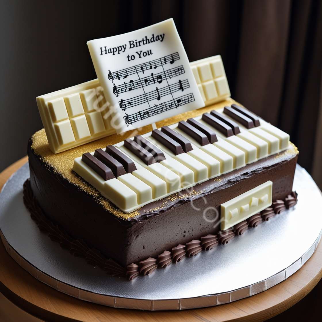 PIANO CAKE MADE WITH KIT KAT BARS