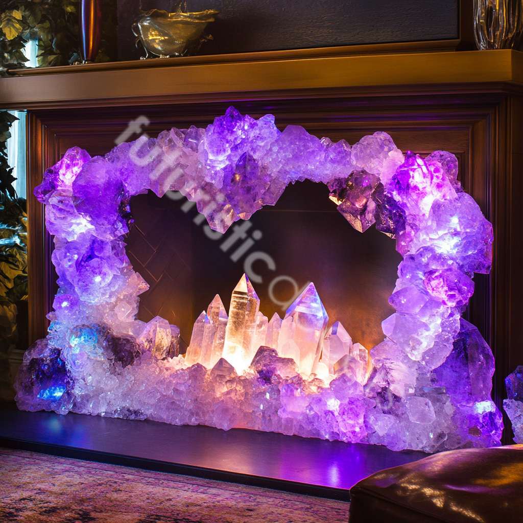 Quartz Crystal Fireplace