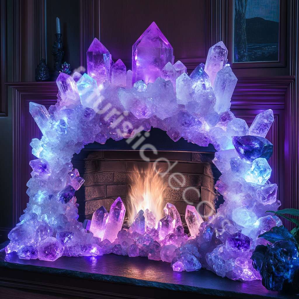 Quartz Crystal Fireplace