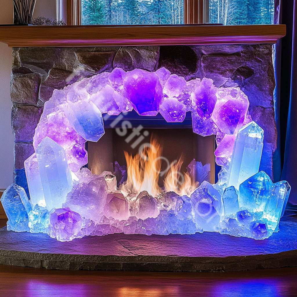 Quartz Crystal Fireplace