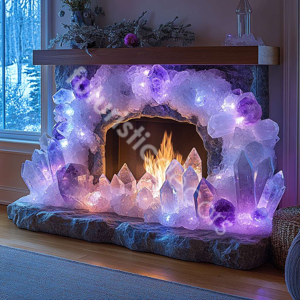 Quartz Crystal Fireplace