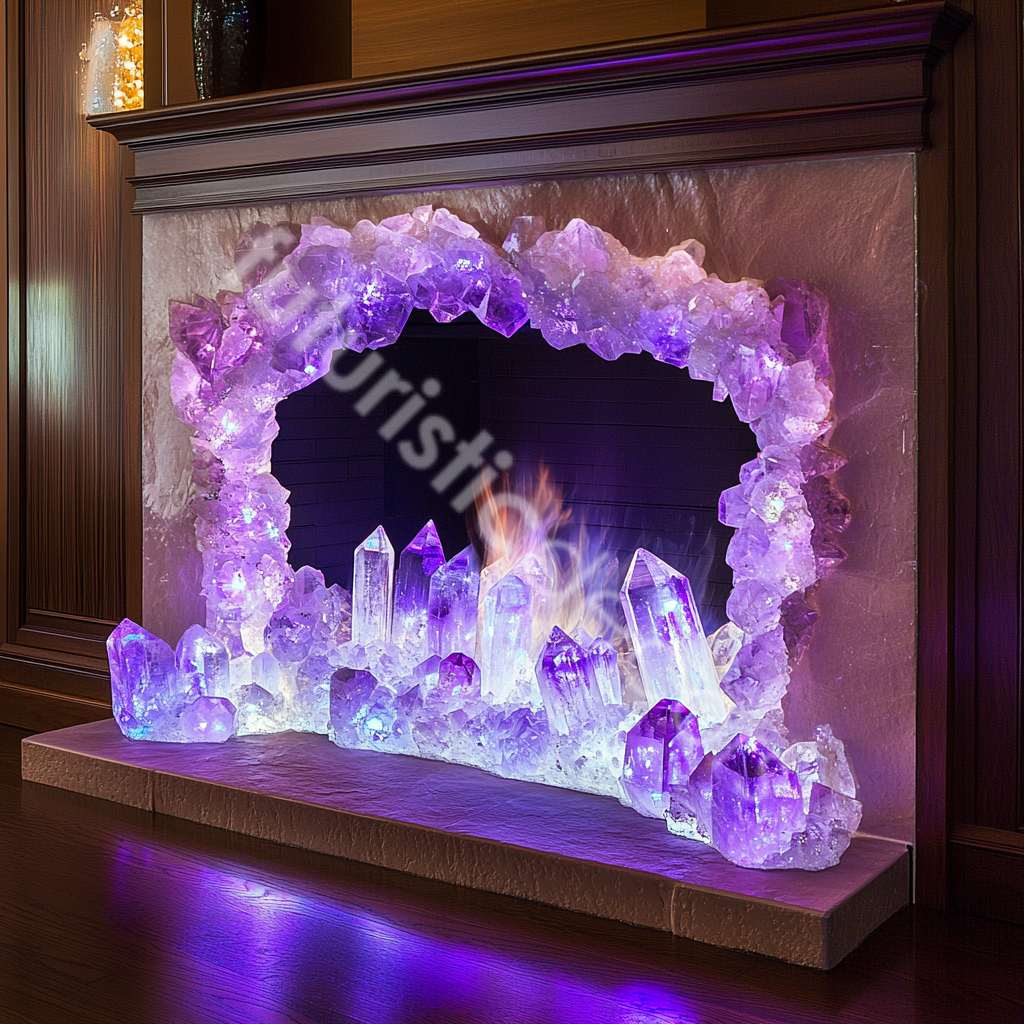 Quartz Crystal Fireplace