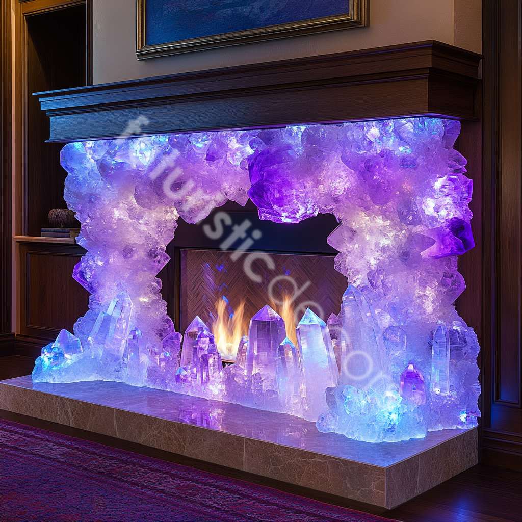 Quartz Crystal Fireplace