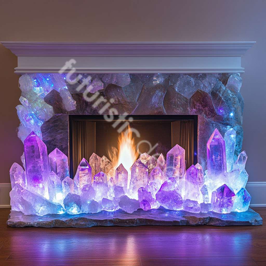 Quartz Crystal Fireplace