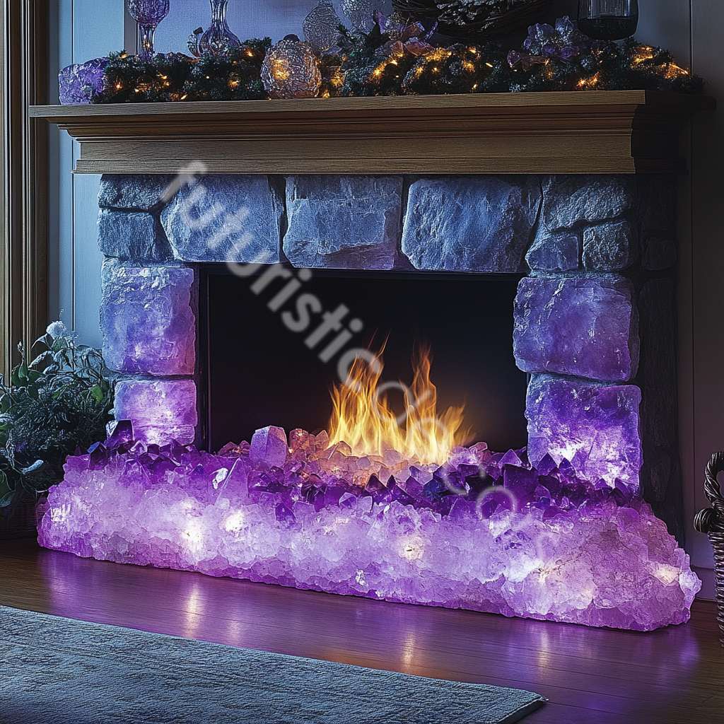 Quartz Crystal Fireplace