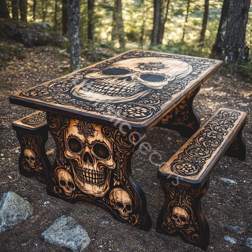 Skull Picnic Table