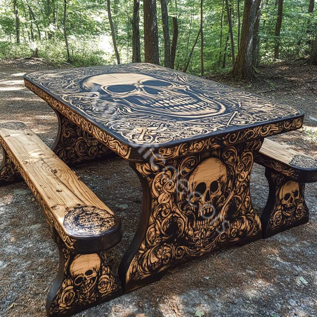 Skull Picnic Table