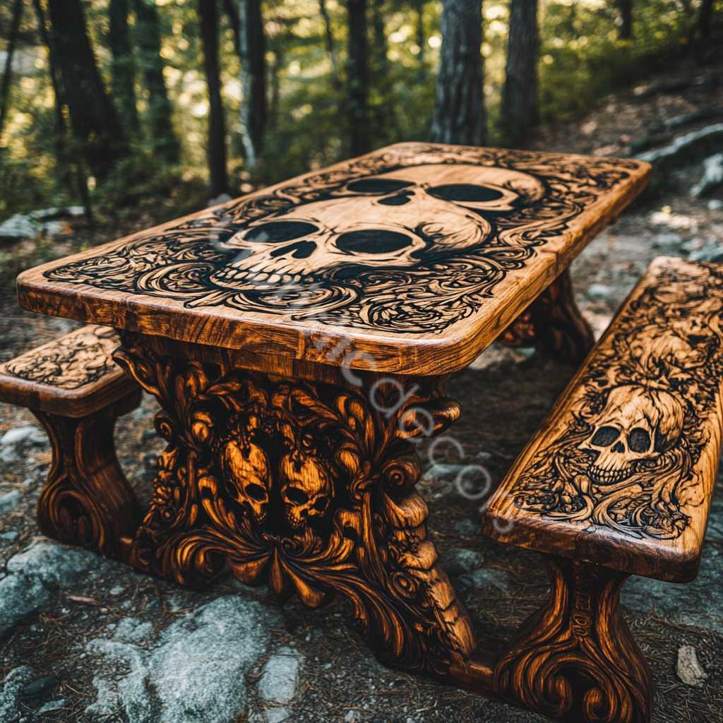 Skull Picnic Table