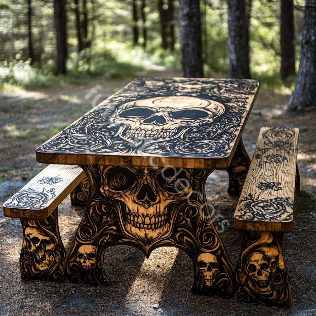 Skull Picnic Table