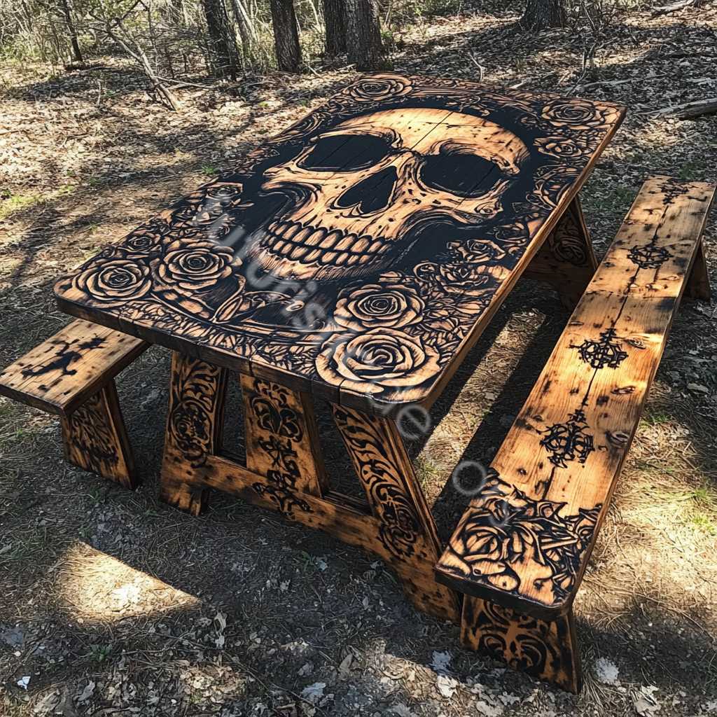 Skull Picnic Table