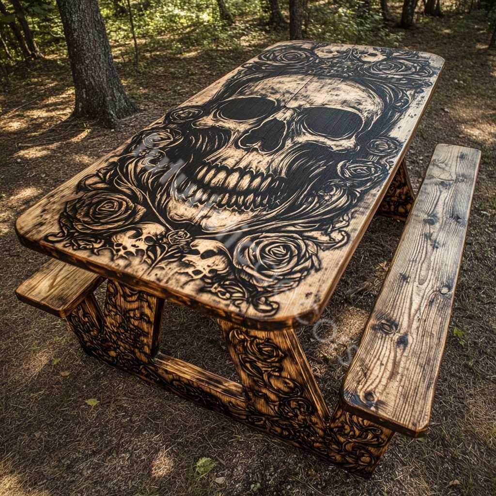 Skull Picnic Table