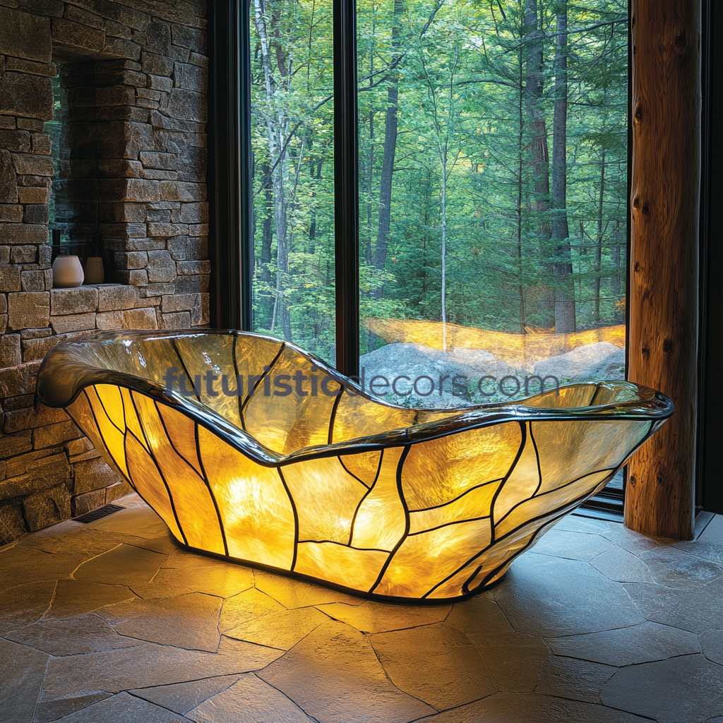 Stained Glass Leaf Bathtubs