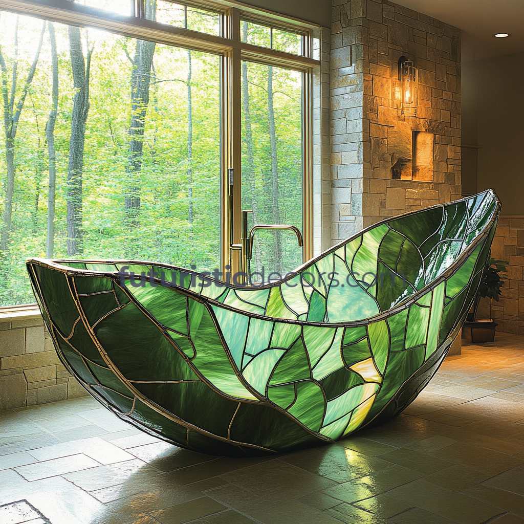 Stained Glass Leaf Bathtubs