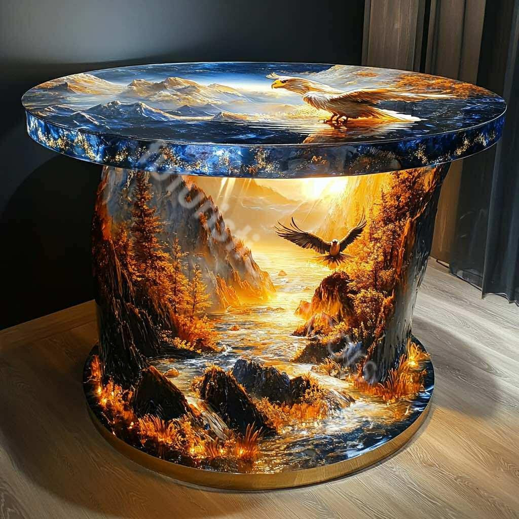 Eagle light Up Side Tables