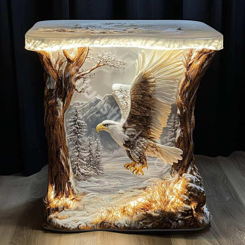 Eagle light Up Side Table