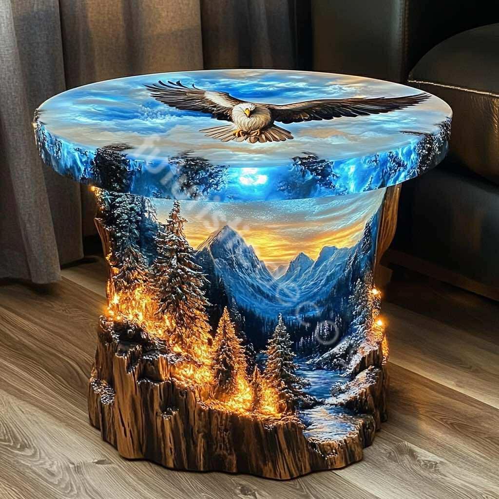 Eagle light Up Side Table