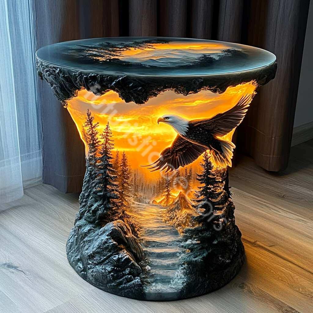 Eagle light Up Side Tables
