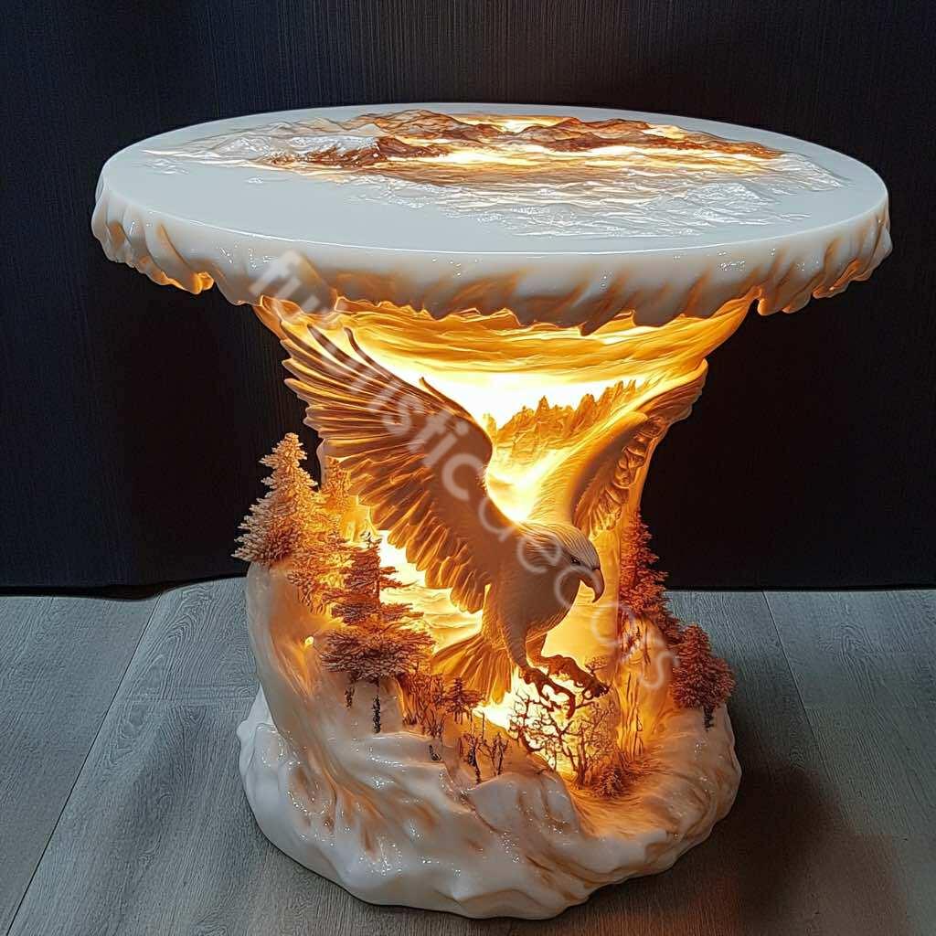Eagle light Up Side Tables