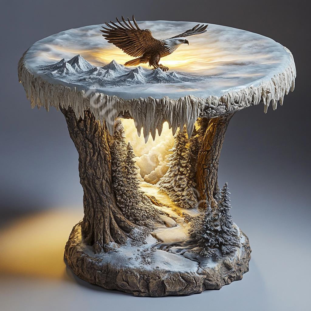 Eagle light Up Side Table