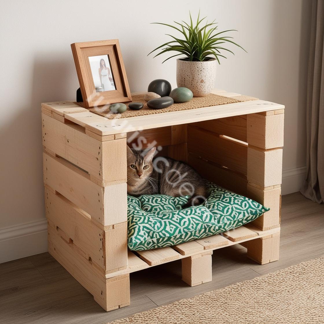 Wooden Pallet Cat House