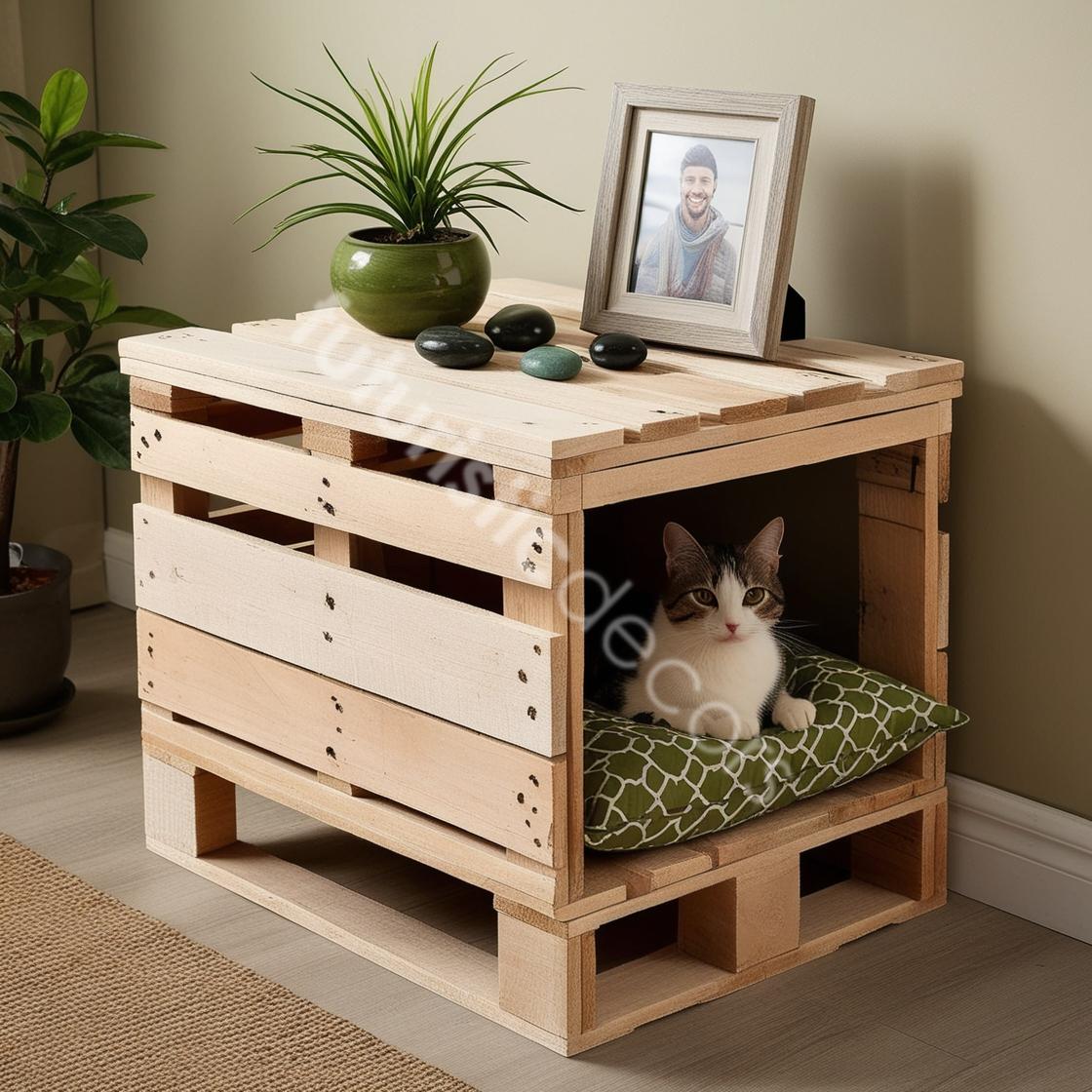 Wooden Pallet Cat House