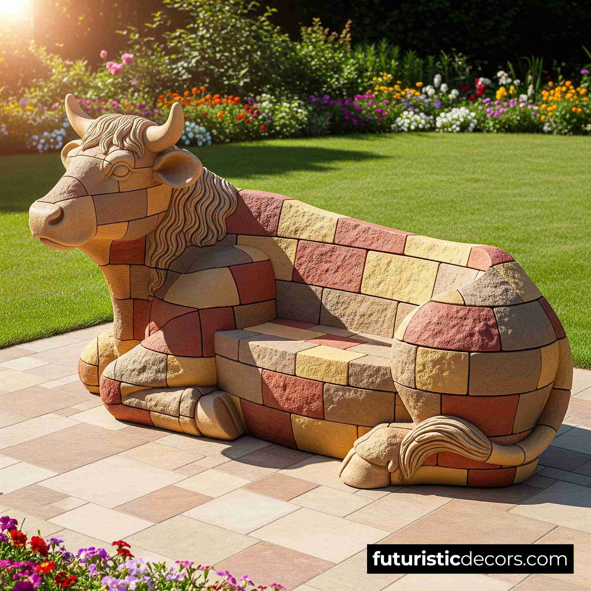 Incredible animal benches made from stone