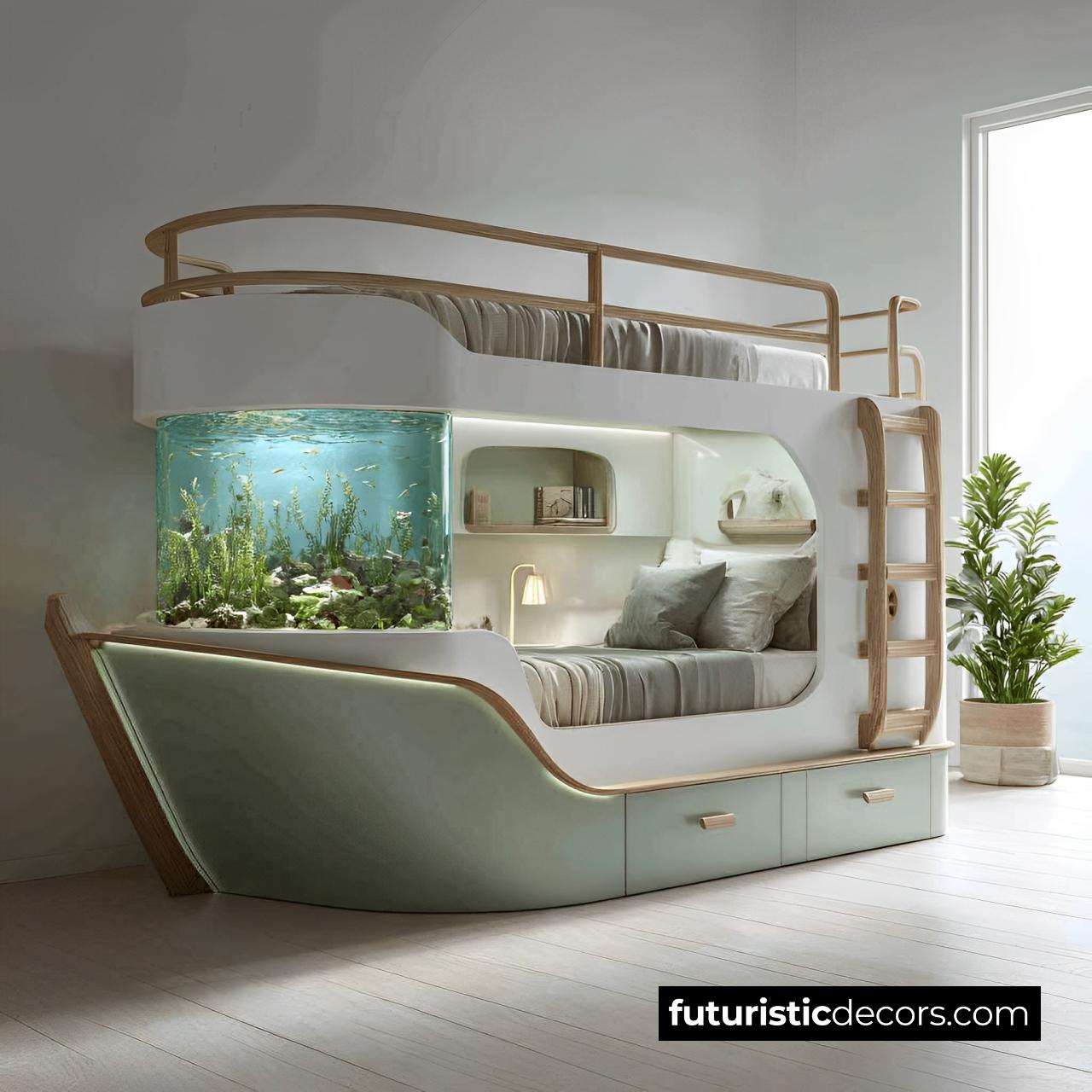 Aquarium Boat Bed