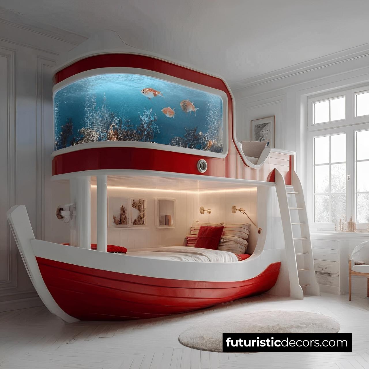 Aquarium Boat Bed