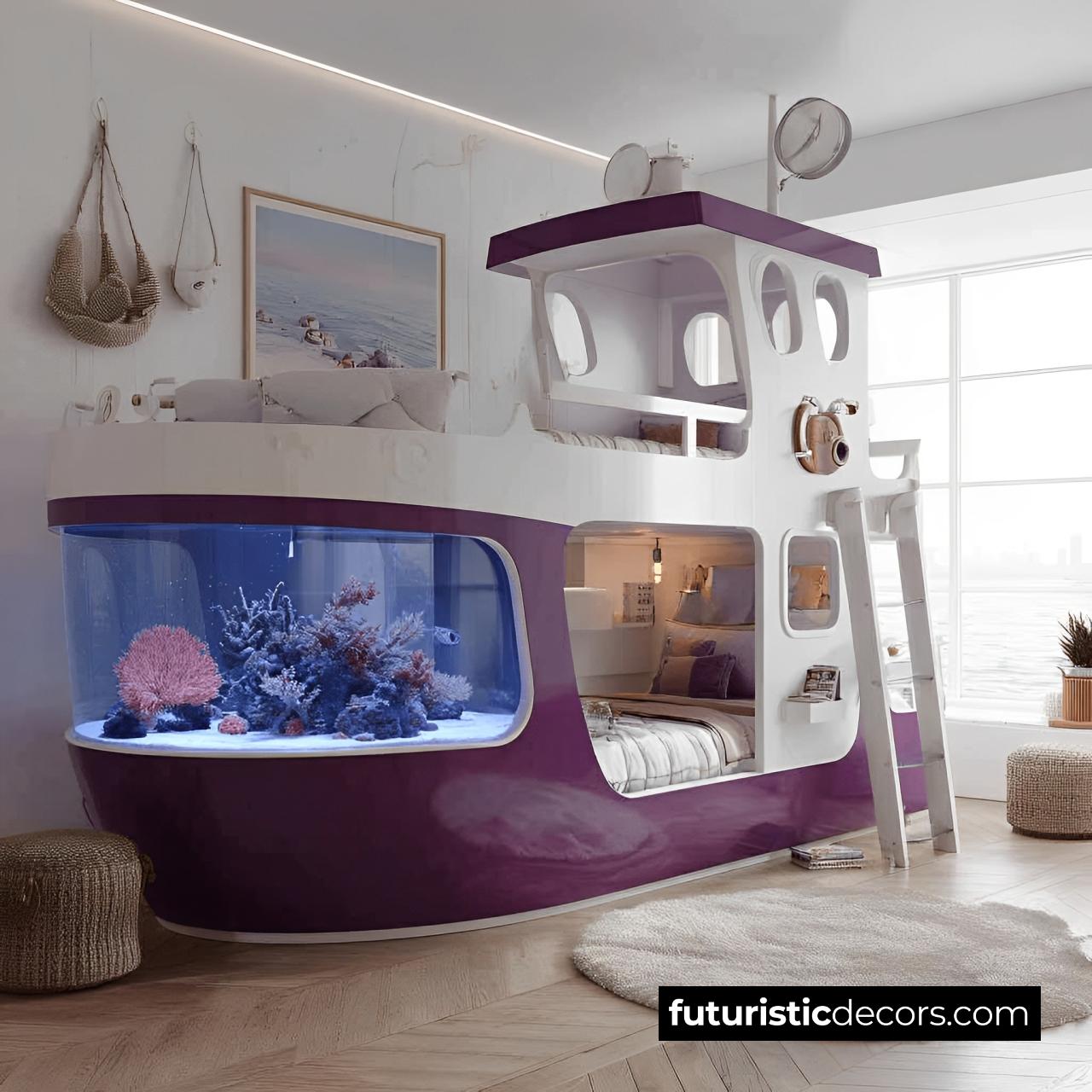 Aquarium Boat Bed