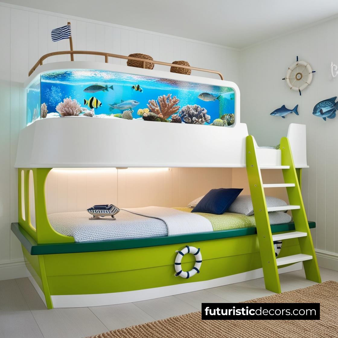 Aquarium Boat Bed