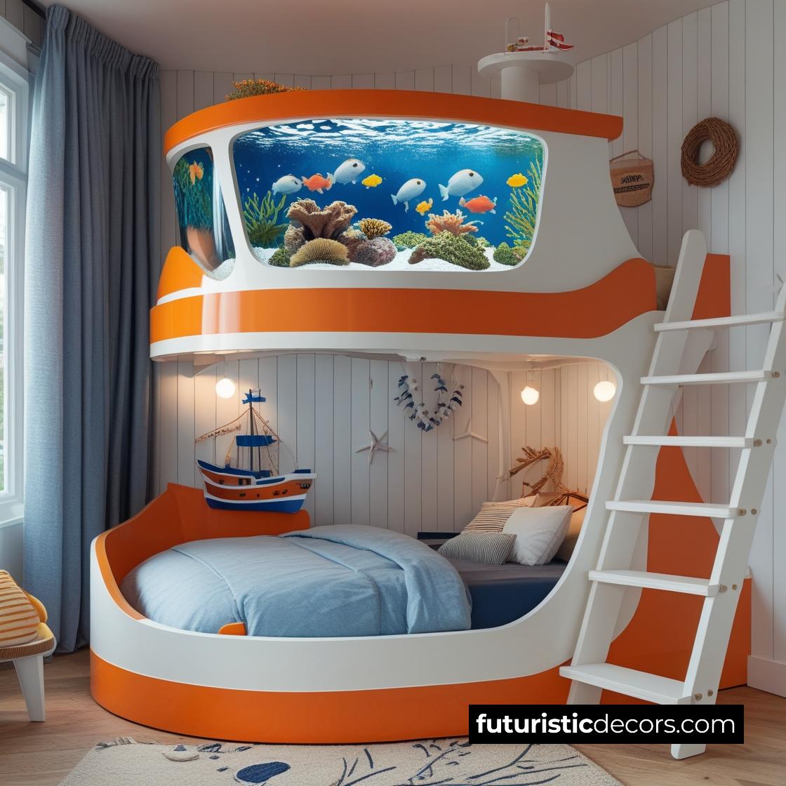 Aquarium Boat Bed