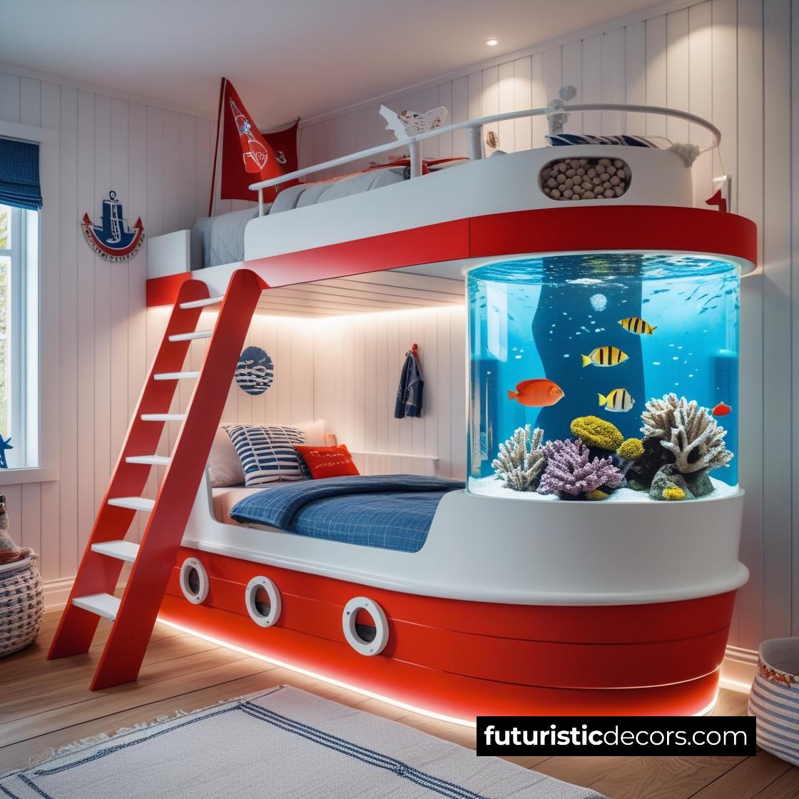Aquarium Boat Bed