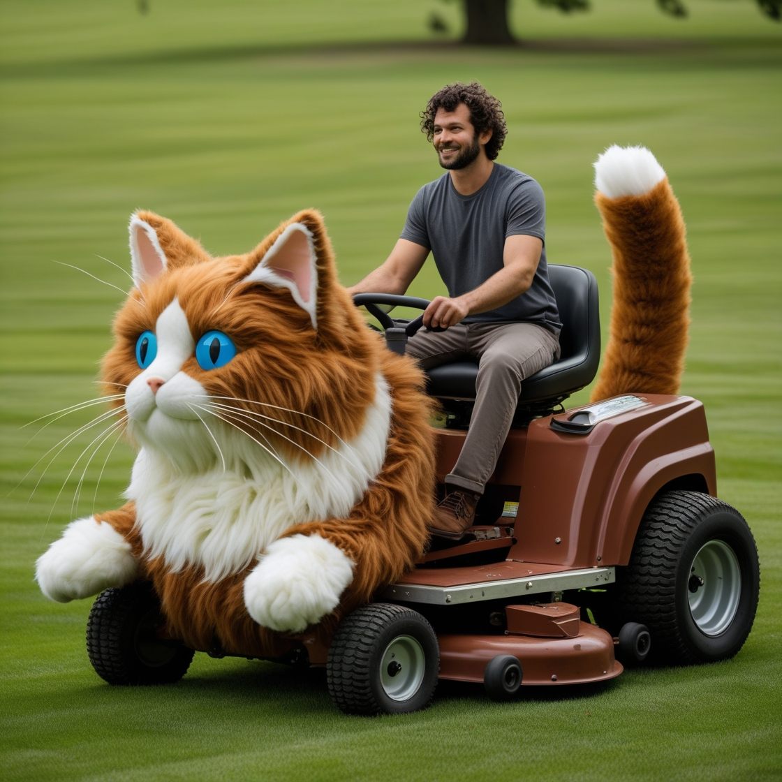 Cat Shaped Lawn Mowers