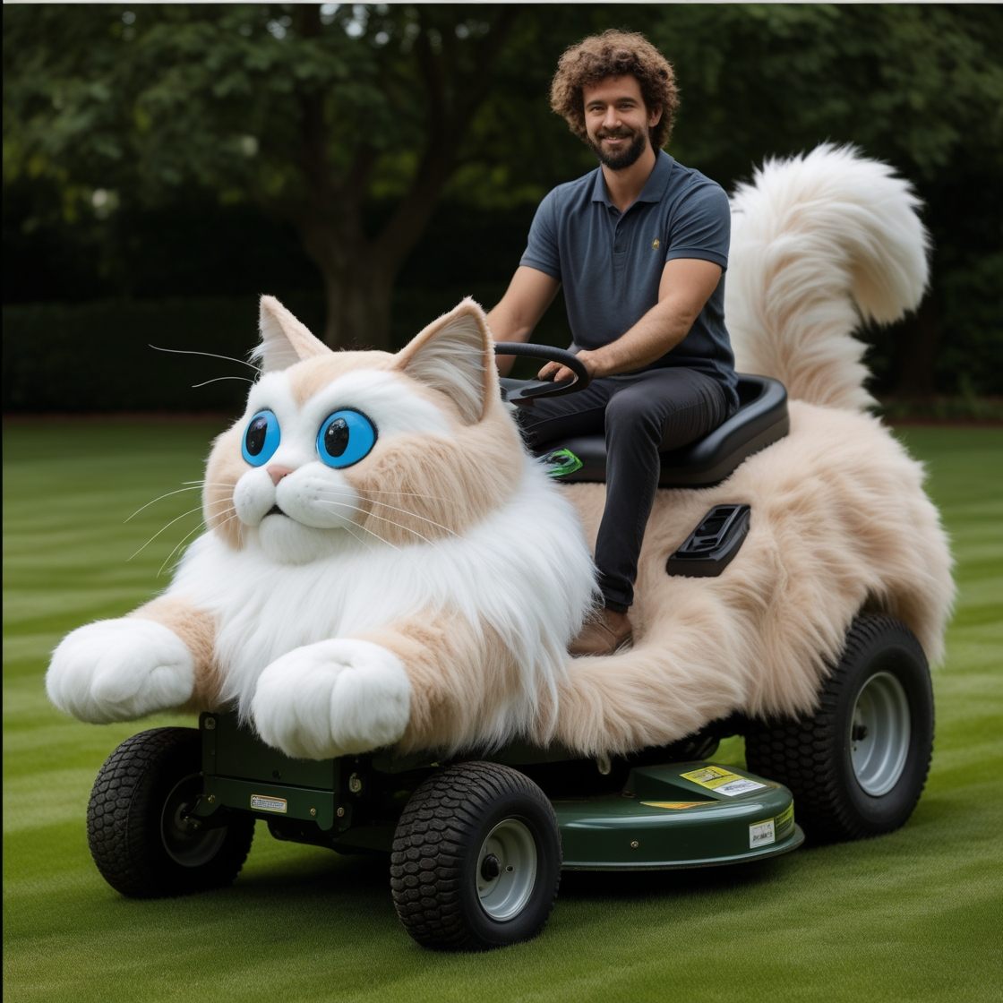 Cat Shaped Lawn Mowers