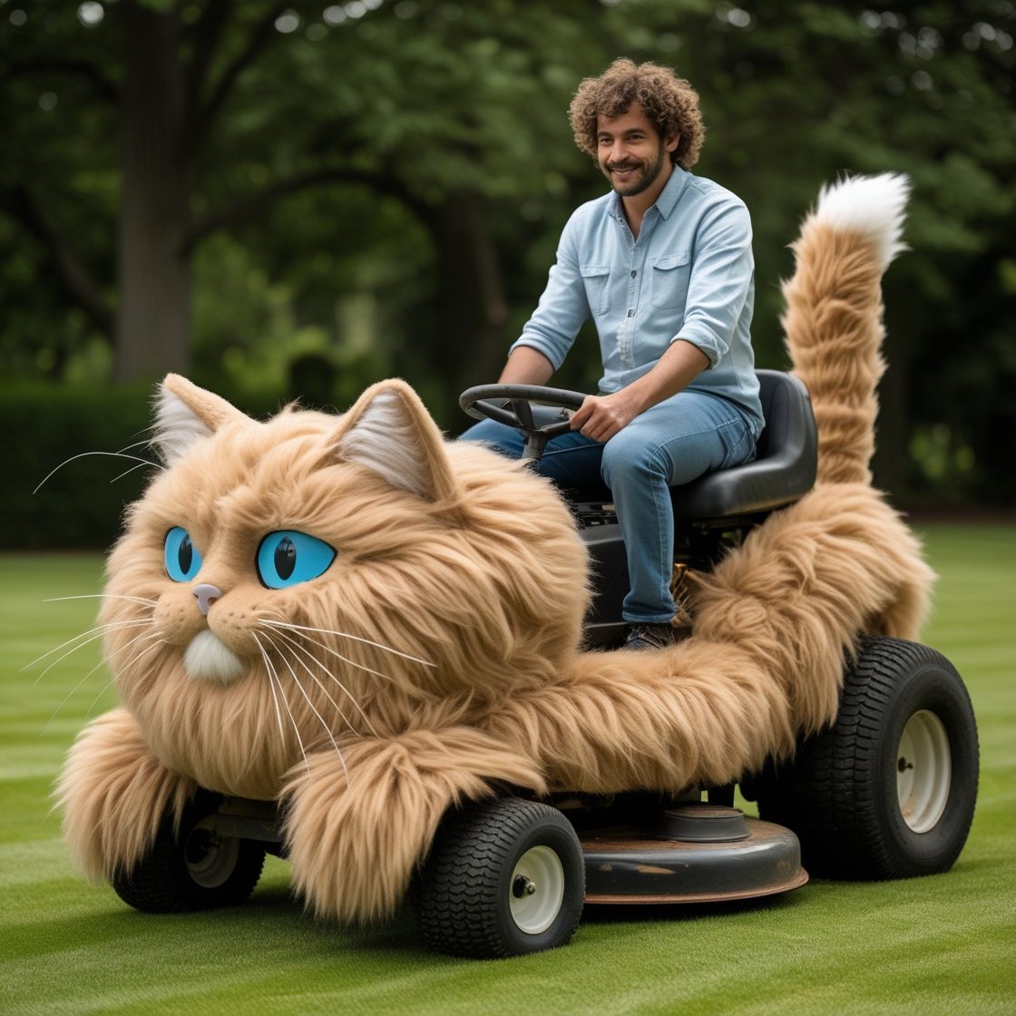 Cat Shaped Lawn Mowers