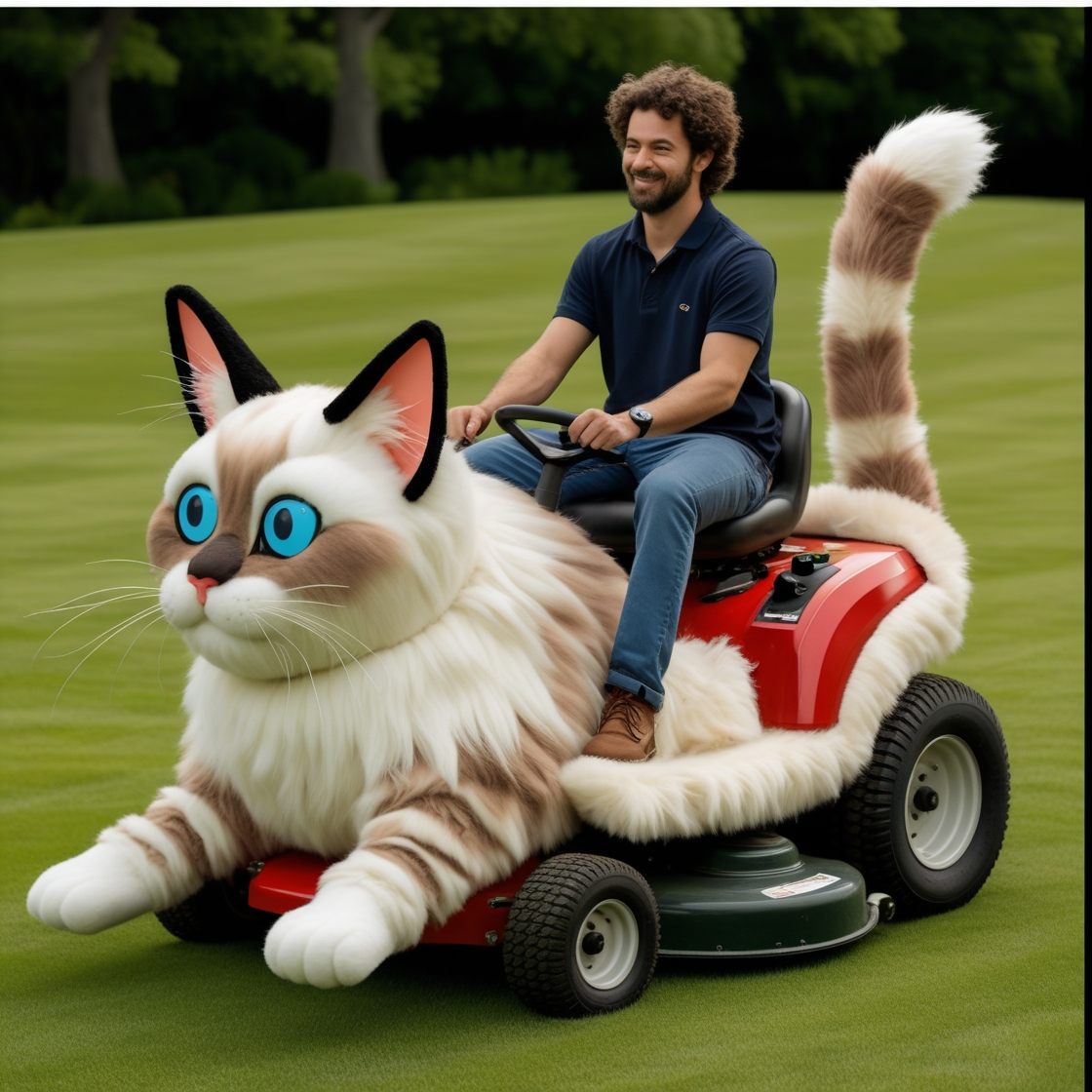 Cat Shaped Lawn Mowers