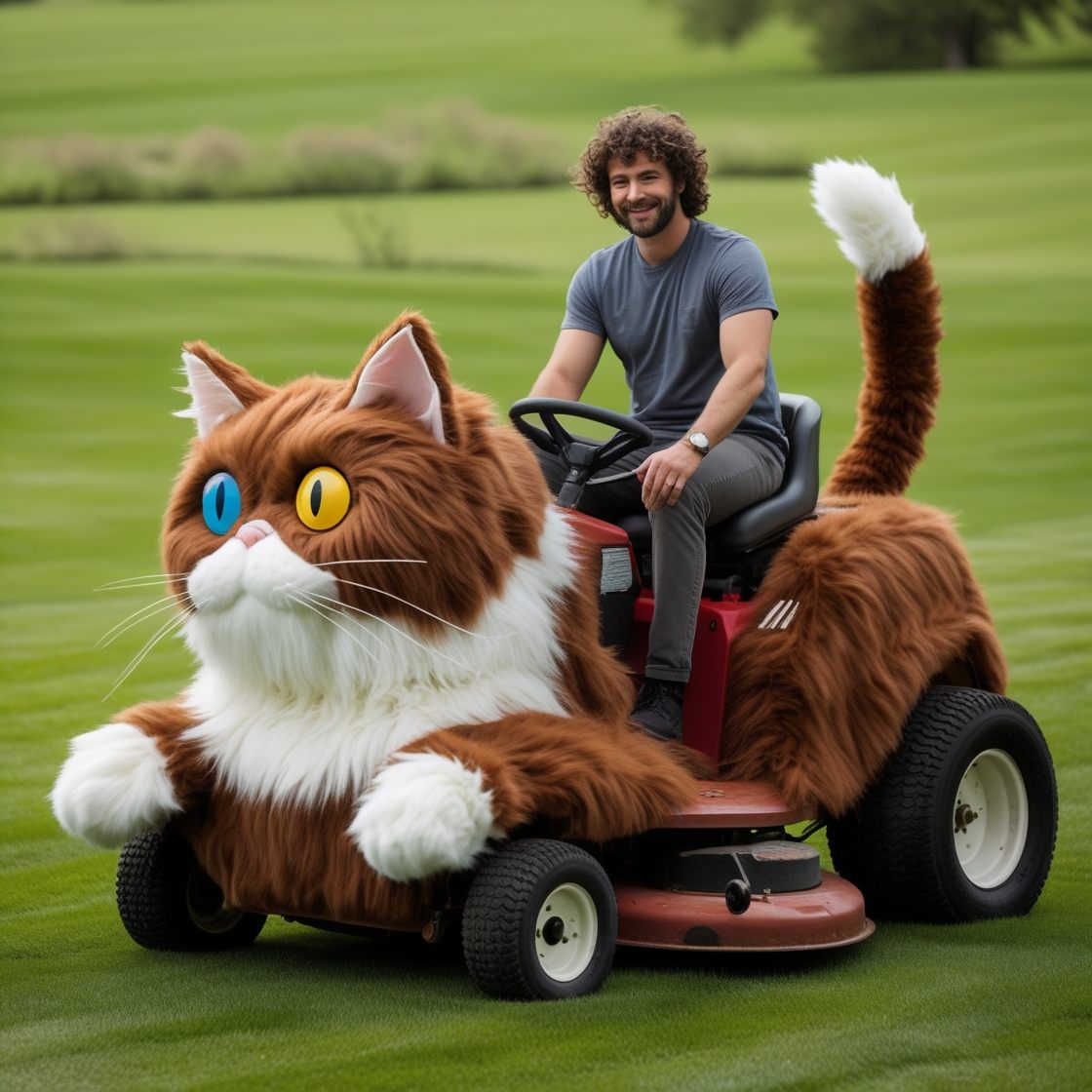 Cat Shaped Lawn Mowers