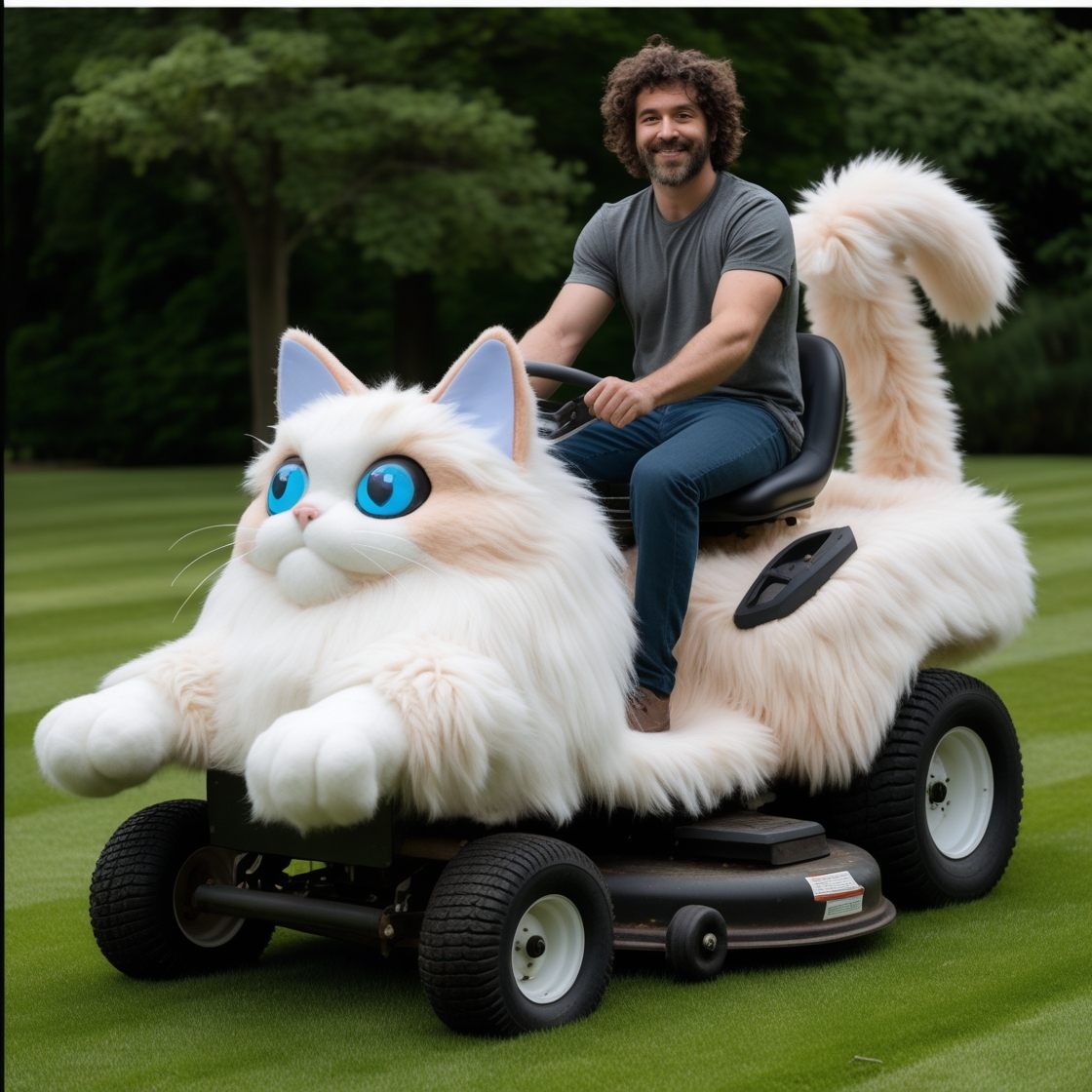 Cat Shaped Lawn Mowers
