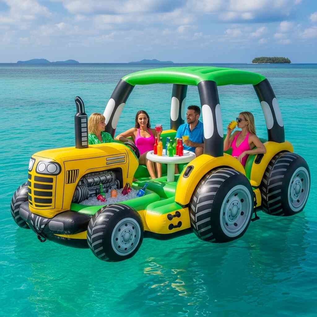 Giant Inflatable Tractor Lake Floats